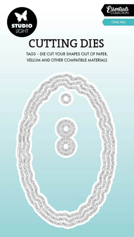 Studio Light - Essentials - Cutting Die - Torn Edge Tag Oval