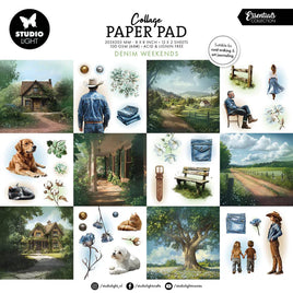 Studio Light - Essentials - Collage Paper Pad Collection - Denim Weekends