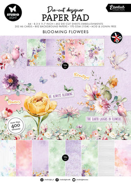 Studio Light  - Essentials - A4 Die-Cut Paper Pad - Blooming Flowers