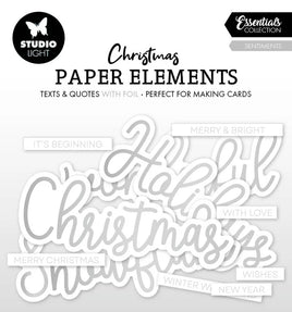 Studio Light - Paper Elements - Silver Sentiments