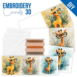 Stitch and Do Cards 30 - Smart Giraffes