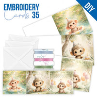 Stitch and Do Cards - Berries Beauties - cards 35 - Birthday Monkey