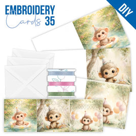 Stitch and Do Cards - Berries Beauties - cards 35 - Birthday Monkey