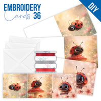 Stitch and Do Cards - Berries Beauties - cards 36 - Ladybug