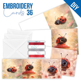 Stitch and Do Cards - Berries Beauties - cards 36 - Ladybug