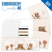 Stitch and Do Cards - Berries Beauties - 40 - Christmas Squirrel