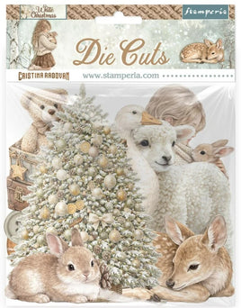 STAMPERIA - Printed Decorative Ephemera for Art and Craft - White Christmas