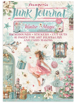 STAMPERIA - Printed Art Junk journal: stickers, cut-outs, backgrounds for Art and Craft - Winter Magic