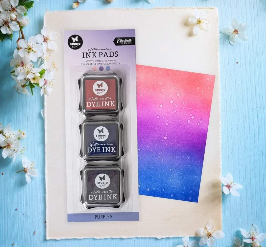 Studio Light • Essentials Water-Reactive Ink Pads Purples| Craftzone ...