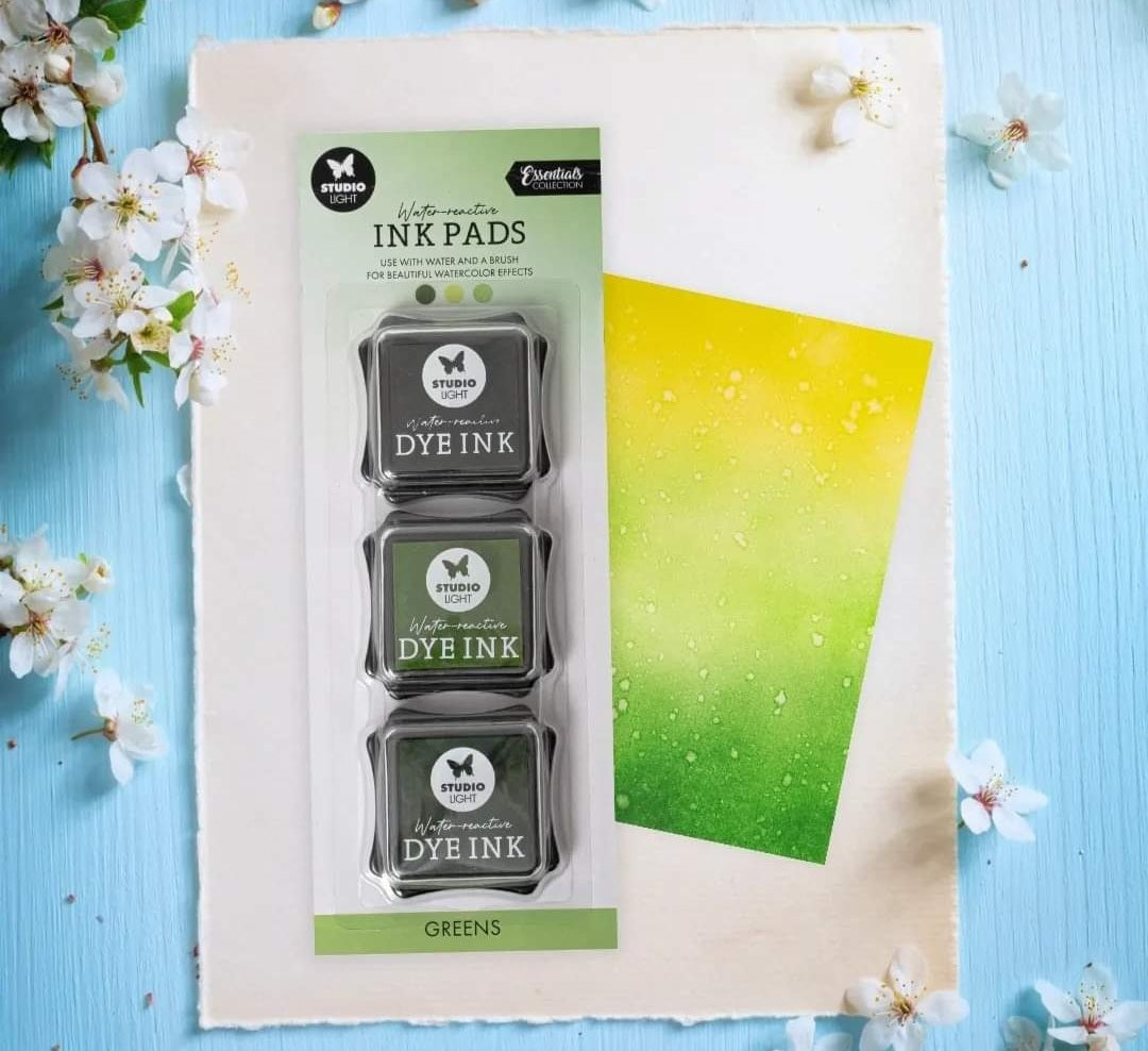 Studio Light • Essentials Water-Reactive Ink Pads Greens| Craftzone ...