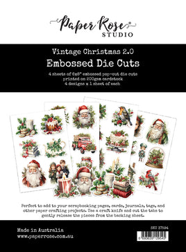 Paper Rose - Vintage Christmas 2.0 Embossed Die Cuts 37594