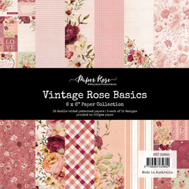 Paper Rose - Vintage Rose Basics 6"x 6" Paper Collection