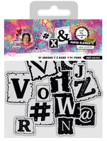 ABM - Art by Marlene - Paper Elements Black and White Alphabet - ABM-26-PE56