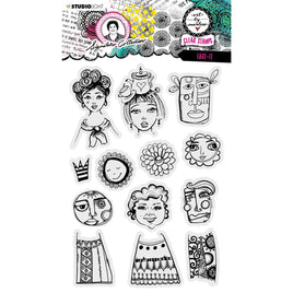 Art by Marlene -  Clear Stamps - "Face - it"  - Signature Collection nr.506