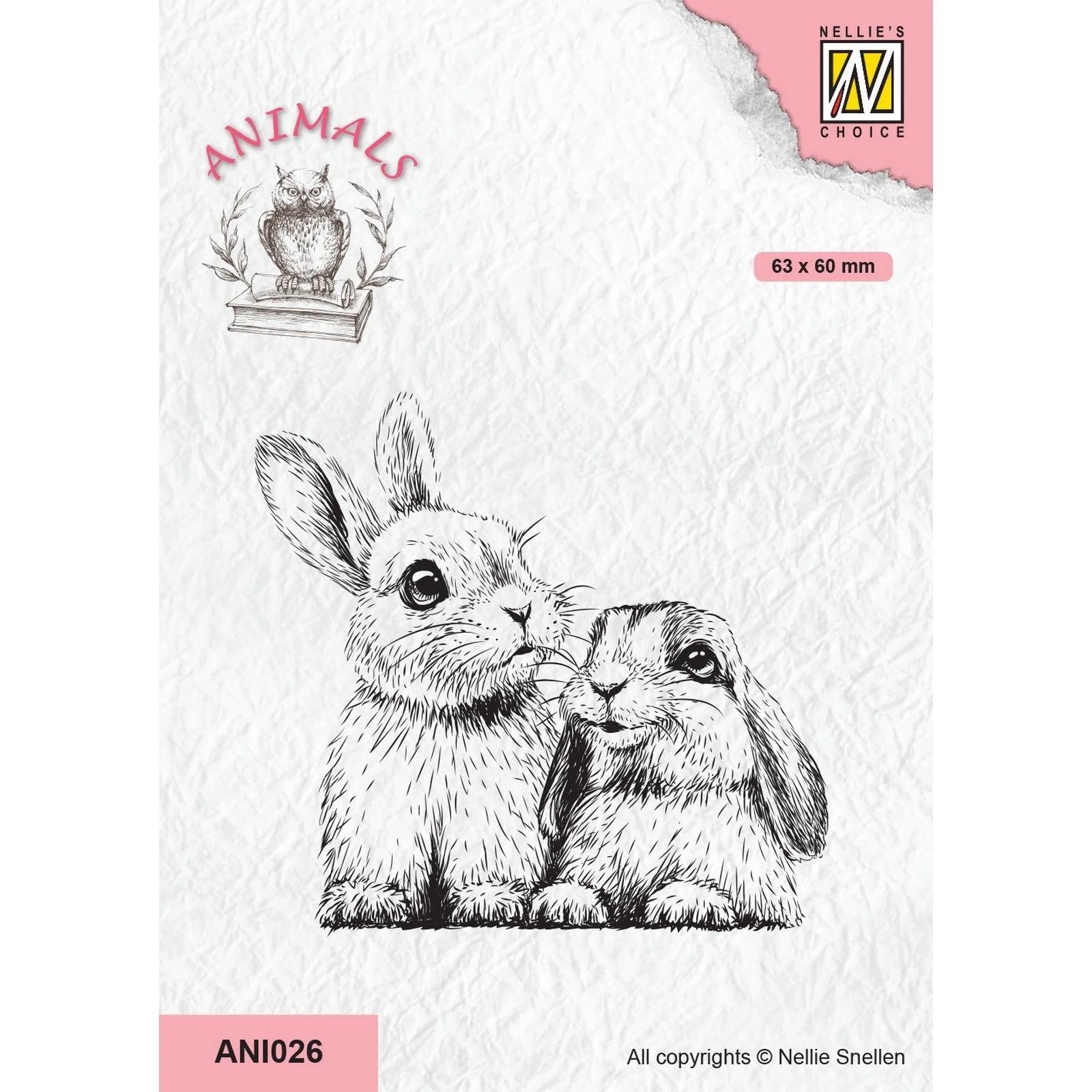 •　Clear　Nellie　Australia　Snellen　Two　Animals　Stamps　Rabbits|　Craftzone