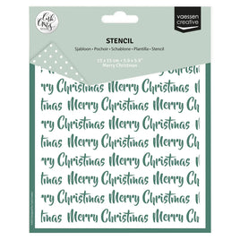 Nellie's Choice - Stencil by Carla Creates Merry Christmas 5.9x5.9"