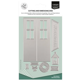 Vaessen Creative • Cutting and Embossing Dies by Carla Creates Christmas Door 9pcs
