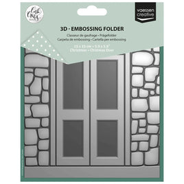 Vaessen Creative •3D Embossing Folder by Carla Creates Christmas Door 5.9x5.9"