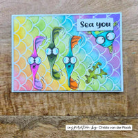 Vaessen Creative • Stencil by Carla Creates Fish Scales 5.9x5.9"