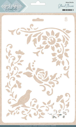 Card Deco Essentials - Mixed Media Stencil Big Leaves