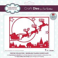 
              Creative Expressions - Sue Wilson Festive Moonlight Sleigh Cover Plate Craft Die
            