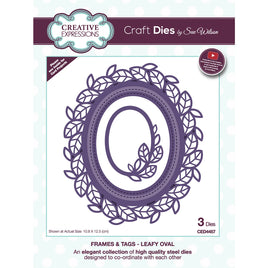 Creative Expressions • Sue Wilson -  Frames & Tags craft die Leafy oval