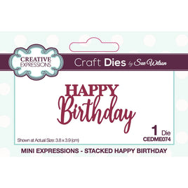 Creative Expressions • Mini expressions craft die stacked Happy birthday