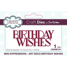 Creative Expressions - Art Deco Mini Craft Die Birthday Wishes