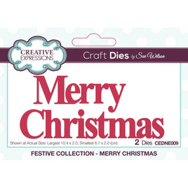 Creative Expressions • Sue Wilson -  Craft Die Festive Merry Christmas