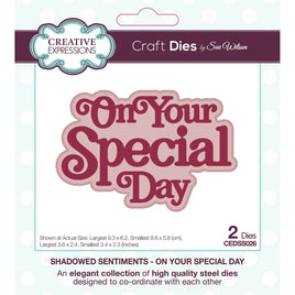 Creative Expressions - Shadowed Sentiments Craft Die on Your Special Day