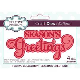 Creative Expressions -  Cutting Dies - Season's Greetings 4 pcs