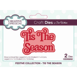 Creative Expressions •  Mini Shadowed Sentiments Craft Die Tis The Season