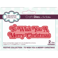 
              Creative Expressions -  Cutting Dies - Mini Shadowed Sentiments - To Wish You A Merry Christmas
            