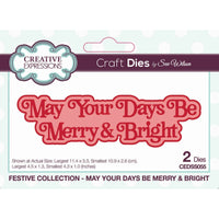 
              Creative Expressions -  Cutting Dies - Shadowed Sentiments May Your Day Be Merry & Bright
            