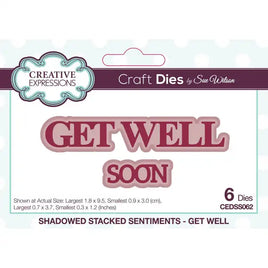 Creative Expressions -  Cutting Dies - GET WELL SOON
