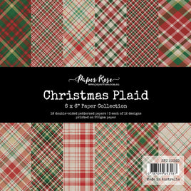 Paper Rose - Christmas Plaid 6x6 Paper Collection