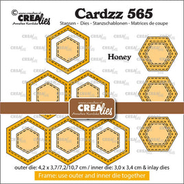 Crealies • Cardzz Cutting Dies Frame & Inlay Honey