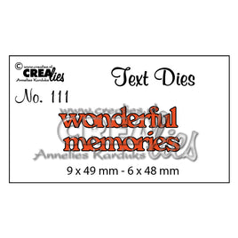 Crealies • "Wonderful Memories" cutting die