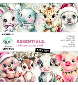 Creative Craftlab - Essentials - Holly Jolly 8x8 Inch Collage Paper Pad (CCL-ES-CPP368)