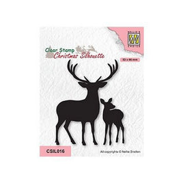 Nellie Snellen - Clear Stamp - Deer with Young