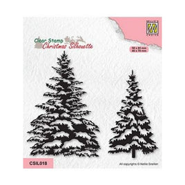 Nellie Snellen - Clear Stamp - Snowy Pinetrees