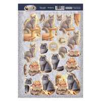 Hunkydory - British Shorthair & Blue Persian Decoupage Topper Sheet