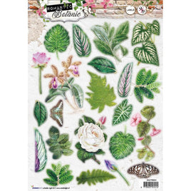 3D -DIE CUT SHEET LABELS - STUDIO LIGHT - ROMANTIC BOTANIC