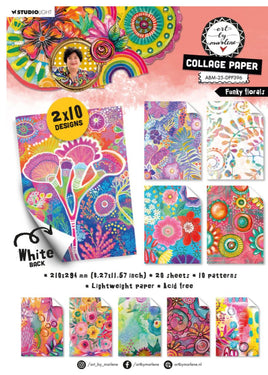 ABM - Art by Marlene - Funky Florals A4 Collage Paper Pad (ABM-25-DPP396)