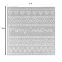 Nellie's Choice - 3D Embossing Folder Background Merry Christmas 5.9x5.9"