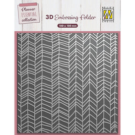 Nellie's Choice - 3D EMBOSSING folder  Slimline "Chevron"