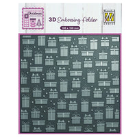 
              Nellie's Choice • 3D Embossing Folder Background Presents 5.9x5.9"
            