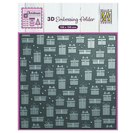 Nellie's Choice • 3D Embossing Folder Background Presents 5.9x5.9"