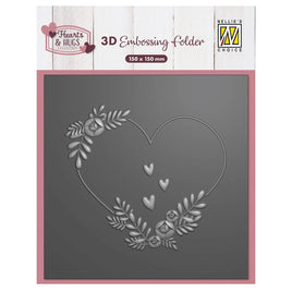 Nellie Snellen • 3D Embossing Folder  Flower Heart