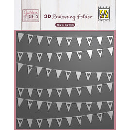 Nellie's Choice • 3D Embossing Folder Background Banners 5.9x5.9"